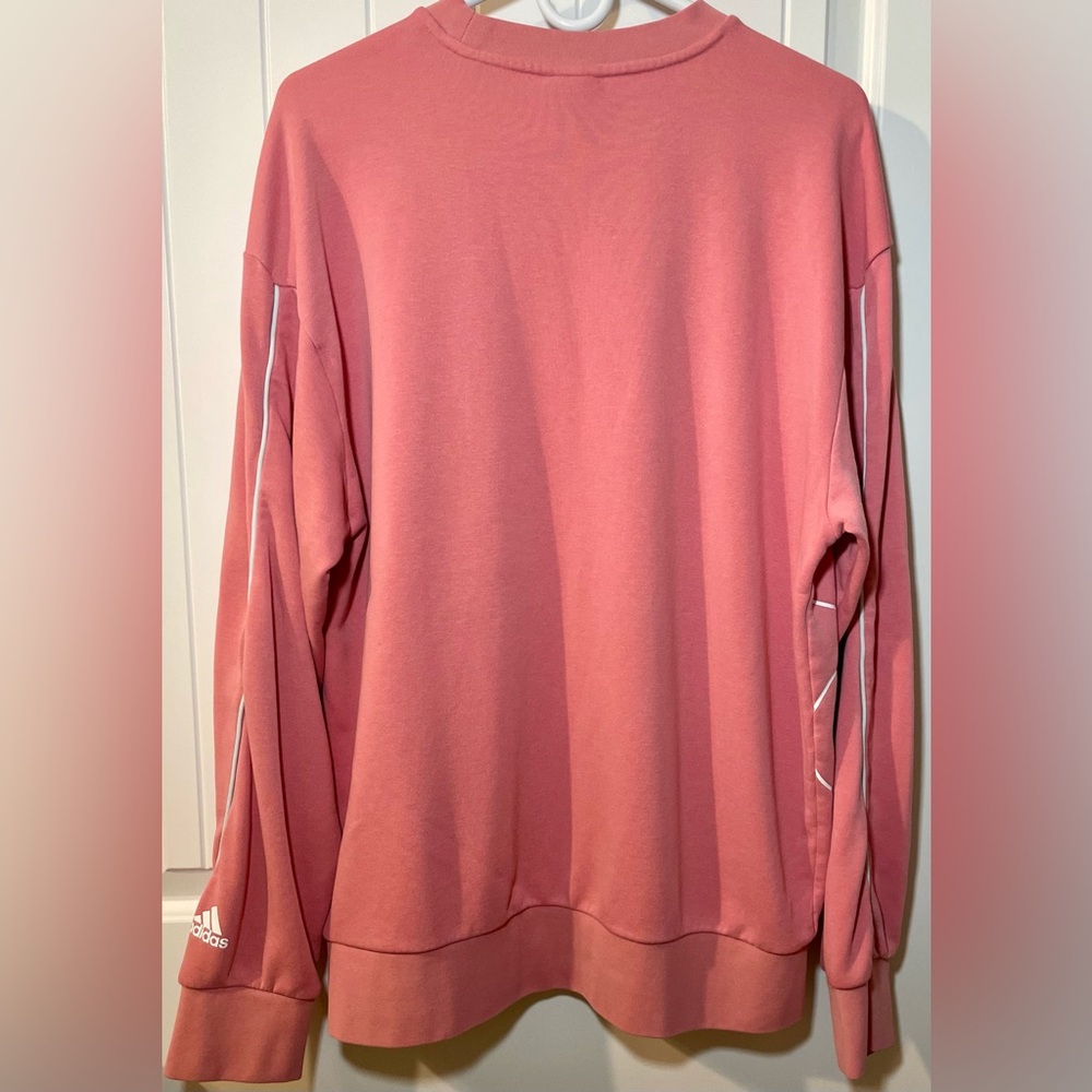 Adidas Women’s Essentials Giant Logo Sweatshirt  in a Pink Colorway - Picture 2 of 4